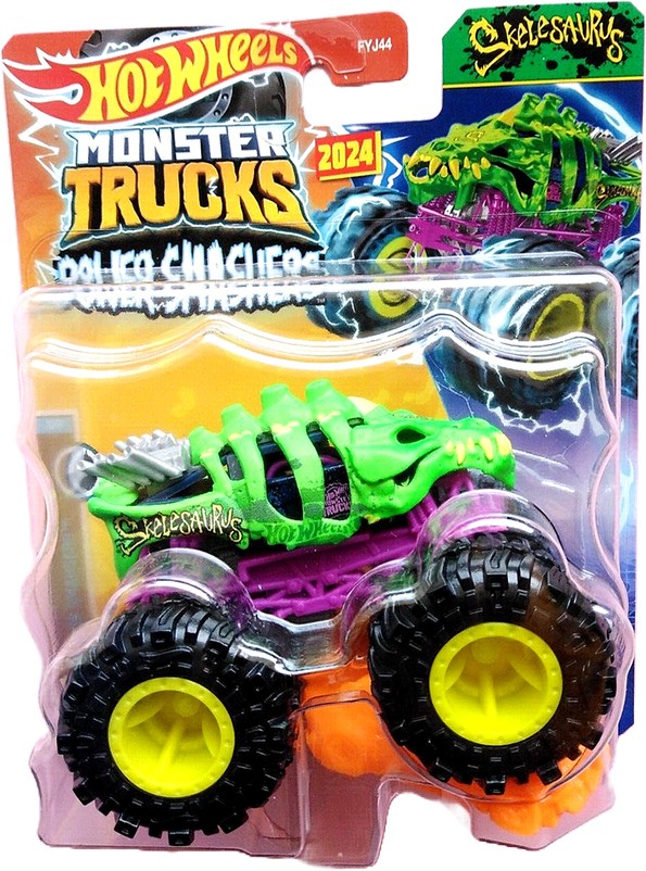 Hot Wheels Monster Trucks Skelesaurus Ozone Bg